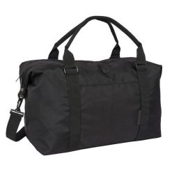 Elegancka torba podróżna klasy premium Barcelony. Czarne torby podróżne FC Barcelona, bez wzorów, z materiału, na ramię, duże. Za 286.69 zł.