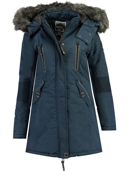 Geographical Norway Parka "Coraly" w kolorze granatowym rozmiar: M. Niebieskie płaszcze Geographical Norway, m, bez wzorów, bez kaptura. Za 406.57 zł.