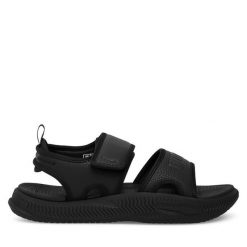 Sandały Puma. Czarne sandały Puma, bez wzorów, bez obcasa, na płaskiej podeszwie, bez zapięcia. Za 239.99 zł.
