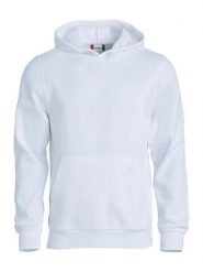 Clique Basic Hoody Junior – bluza z kapturem biała, materiał anti-pilling –. Białe bluzy z kapturem CLIQUE, bez wzorów, z bawełny, z kapturem. Za 145.56 zł.