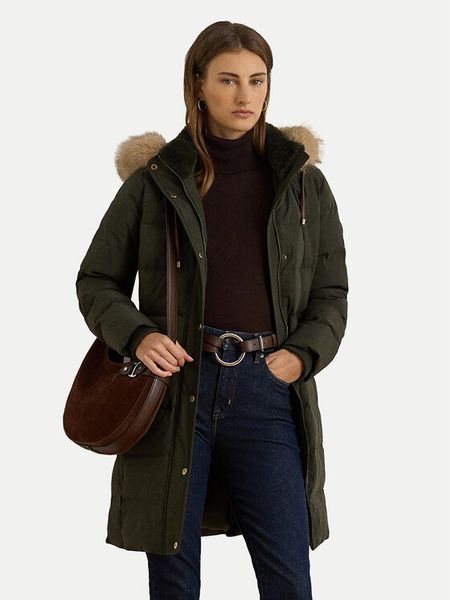 LAUREN RALPH LAUREN Kurtka puchowa 297957509006 Zielony Regular Fit. Zielone kurtki Lauren Ralph Lauren, s, bez wzorów, z puchu, bez kaptura. Za 1,499.00 zł.