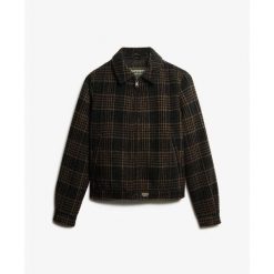 Damska kurtka puchowa Superdry. Brązowe kurtki Superdry, m, z aplikacjami, z materiału, klasyczne, bez kaptura. Za 572.15 zł.