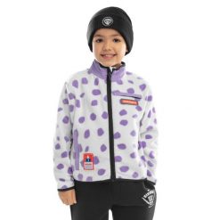 Chopięca kurtka polarowa Sporty zimowe Siroko Popsicle. Białe kurtki SIROKO, na zimę, m, bez wzorów, z polaru, sportowe, bez kaptura. W wyprzedaży za 84.00 zł.