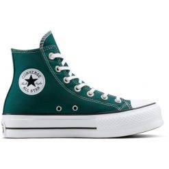 Buty sportowe Converse Chuck Taylor As Lift. Zielone buty treningowe Converse, bez wzorów, bez zapięcia. Za 490.00 zł.
