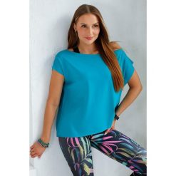 Bluzka taneczna damska 2skin Sensual ocean. Niebieskie bluzki 2SkIN, uniwersalny, bez wzorów, z elastanu, bez kołnierzyka, bez ramiączek. Za 89.00 zł.