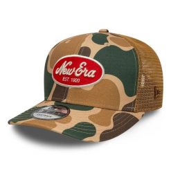 Czapka Trucker New Era 9Fifty. Brązowe czapki z daszkiem New Era, z aplikacjami, z bawełny. Za 218.50 zł.