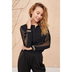 Koszula Damska Vivienne 2 BS Czarny / Lampas. Czarne koszule blue shadow, m, bez wzorów, z lycry, bez kołnierzyka, bez ramiączek. Za 299.90 zł.