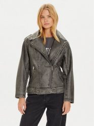 Brave Soul Kurtka z imitacji skóry LJK-JOSIANE Czarny Regular Fit. Czarne kurtki Brave Soul, bez wzorów, ze skóry, bez kaptura. Za 189.99 zł.