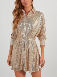 Milan Kiss Sukienka w kolorze złotym rozmiar: S. Żółte sukienki Milan Kiss, s, bez wzorów, z tkaniny, bez kołnierzyka, bez ramiączek, mini. Za 188.85 zł.