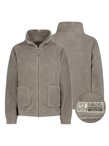 Sublevel Kurtka polarowa w kolorze szarym rozmiar: XXL. Szare kurtki Sublevel, xxl, bez wzorów, z polaru, bez kaptura. Za 170.47 zł.