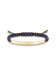 Thomas Sabo Bransoletka w kolorze ciemnobrązowym rozmiar: onesize. Brązowe bransoletki thomas sabo, srebrne. Za 261.45 zł.