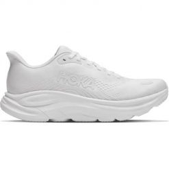 Buty do biegania damskie Hoka One One Clifton 11. Białe buty do biegania Hoka One One, bez wzorów, z materiału, bez zapięcia, do biegania. Za 999.00 zł.
