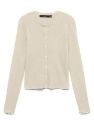 Vero Moda Kardigan w kolorze beżowym rozmiar: XS. Brązowe swetry Vero Moda, xs, bez wzorów, ze splotem, bez ramiączek. Za 124.11 zł.