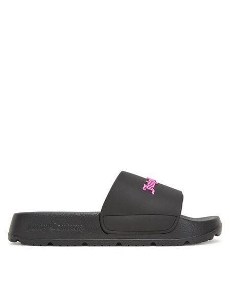 Juicy Couture Klapki CEOWB-PJC2 Czarny. Czarne klapki Juicy Couture, bez wzorów, z syntetyku, bez obcasa, bez zapięcia. Za 99.99 zł.