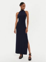 NORMA KAMALI Sukienka wieczorowa KK2243PL236951 Granatowy Slim Fit. Niebieskie sukienki Norma Kamali, l, bez wzorów, z syntetyku, wizytowe, bez kołnierzyka, bez ramiączek. Za 629.99 zł.