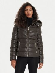 Morgan Kurtka puchowa 242-GKIDIA Brązowy Regular Fit. Brązowe kurtki Morgan, bez wzorów, z puchu, bez kaptura. Za 299.99 zł.