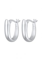 Elli Damskie kolczyki kreole kółka owalne zapięcie ze srebra próby 925 Sterling Silver Kolczyki koła 1 ct. Szare kolczyki Elli, srebrne. Za 373.99 zł.