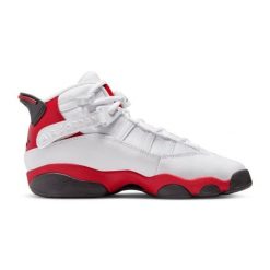 Buty Nike Jordan 6 Rings 323419-126 białe czerwone. Białe buty treningowe Nike, bez wzorów, z gumy, bez zapięcia. Za 742.51 zł.