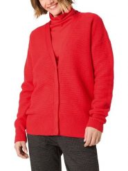 Timezone Kardigan w kolorze czerwonym rozmiar: XL. Czerwone swetry Timezone, xl, bez wzorów, bez ramiączek. Za 143.90 zł.