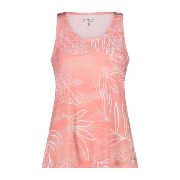 Damski tank top CMP. Czerwone topy CMP, bez wzorów, bez kołnierzyka, bez ramiączek. Za 150.60 zł.