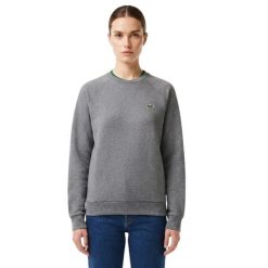 Bluza damska Lacoste SF7073. Szare bluzy Lacoste, xs, bez wzorów, z bawełny, eleganckie, bez ramiączek, bez kaptura. Za 347.00 zł.