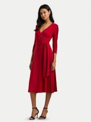 LAUREN RALPH LAUREN Sukienka codzienna 250769904040 Czerwony Regular Fit. Czerwone sukienki Lauren Ralph Lauren, na co dzień, bez wzorów, z syntetyku, bez kołnierzyka, bez ramiączek, proste. Za 599.99 zł.