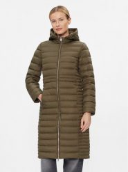 Tommy Hilfiger Kurtka puchowa Feminine WW0WW39861 Khaki Regular Fit. Brązowe kurtki Tommy Hilfiger, na zimę, s, bez wzorów, z puchu, bez kaptura. Za 779.99 zł.