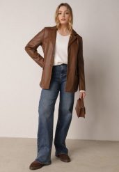 Niebieskie Szerokie Jeansy z Bawełną i Domieszką Wiskozy z Wysokim Stanem Crianise. Niebieskie jeansy Born2be, bez wzorów, z bawełny, klasyczne, z podwyższonym stanem. Za 139.99 zł.