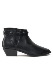 Ted Baker Botki 159877 Czarny. Czarne botki Ted Baker, bez wzorów, ze skóry, bez obcasa, na słupku, bez zapięcia. Za 339.99 zł.
