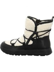 Think! Skórzane kozaki zimowe w kolorze biało-czarnym rozmiar: 41. Białe kozaki Think!, na zimę, bez wzorów, eleganckie, bez obcasa, bez zapięcia. Za 339.00 zł.