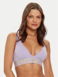 Versace Biustonosz braletka AUD01047 1A1001 Fioletowy. Fioletowe biustonosze Versace, bez wzorów, z bawełny. Za 339.99 zł.