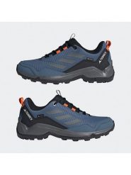 Adidas Buty turystyczne "Terrex Eartrail GTX" w kolorze czarno-granatowym rozmiar: 43. Niebieskie buty trekkingowe adidas, bez wzorów, z gore-texu, bez zapięcia, outdoorowe, gore-tex. Za 431.95 zł.