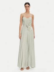 Elisabetta Franchi Sukienka wieczorowa AB-R22-52E2 Zielony Regular Fit. Zielone sukienki Elisabetta Franchi, bez wzorów, z wiskozy, wizytowe, bez kołnierzyka, bez ramiączek. Za 3,439.00 zł.