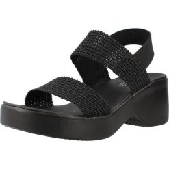 Sandały SKECHERS 119413S Czarny. Czarne sandały Skechers, bez wzorów, z materiału, bez obcasa, bez zapięcia. Za 206.99 zł.