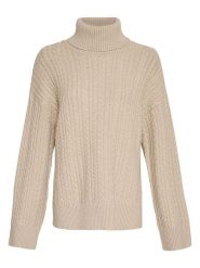 MOSS COPENHAGEN Golf "Amari" w kolorze beżowym rozmiar: XS/S. Brązowe swetry Moss Copenhagen, s, bez wzorów, ze splotem, bez ramiączek. Za 118.84 zł.