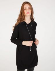 Czarna sukienka z bawełny. Czarne sukienki Unisono, s, bez wzorów, z bawełny, bez kołnierzyka, bez ramiączek. Za 119.00 zł.