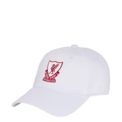 CZAPKA Z DASZKIEM LIVERPOOL FC. Białe czapki z daszkiem adidas, bez wzorów, z bawełny, eleganckie. Za 129.00 zł.