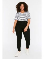 Trendyol Dżinsy - Skinny fit - w kolorze czarnym rozmiar: 42. Czarne jeansy Trendyol, bez wzorów, klasyczne, z podwyższonym stanem. Za 79.03 zł.
