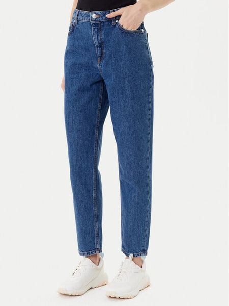 HUGO Jeansy Garlene 50542462 Niebieski Mom Fit. Niebieskie jeansy Hugo, bez wzorów, z bawełny. Za 429.99 zł.