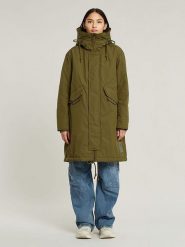 G-Star Parka w kolorze khaki rozmiar: XL. Brązowe płaszcze G-Star, xl, bez wzorów, retro, bez kaptura. Za 440.28 zł.
