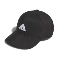 Damska czapka z daszkiem adidas Tour Badge. Czarne czapki z daszkiem adidas, bez wzorów, z materiału, eleganckie. Za 145.50 zł.