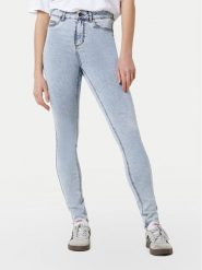 Noisy May Jeansy Callie 27030614 Błękitny Skinny Fit. Niebieskie jeansy Noisy May, bez wzorów, z bawełny. Za 99.99 zł.