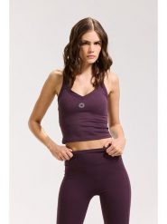 Onamaste Top sportowy "Karma" w kolorze fioletowym rozmiar: L/XL. Różowe topy sportowe Onamaste, l, bez wzorów, z materiału, outdoorowe. Za 86.99 zł.