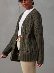 Milan Kiss Kardigan w kolorze kremowym rozmiar: M. Brązowe swetry Milan Kiss, m, bez wzorów, z bawełny, bez ramiączek. Za 178.45 zł.