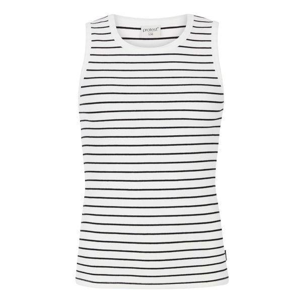 Damski tank top Protest Anisa. Białe topy Protest, bez wzorów, eleganckie, bez kołnierzyka, bez ramiączek. Za 190.00 zł.