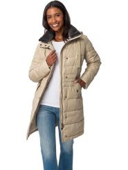 Heine Płaszcz pikowany w kolorze beżowym rozmiar: 46. Brązowe płaszcze Heine, bez wzorów, bez kaptura. Za 179.22 zł.