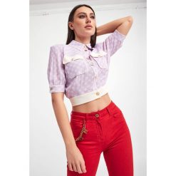 KOSZULA ELISABETTA FRANCHI. Białe koszule Elisabetta Franchi, bez wzorów, klasyczne, bez kołnierzyka, bez ramiączek. W wyprzedaży za 1,224.30 zł.
