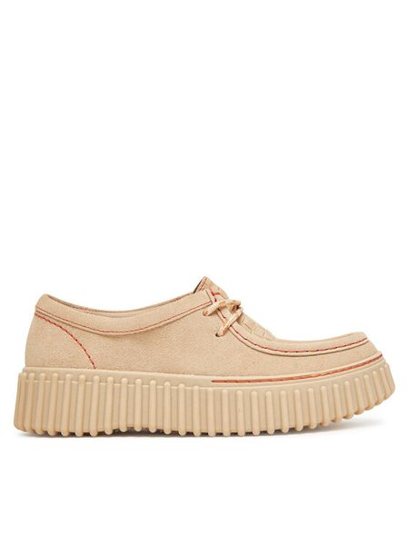 Clarks Półbuty Torhill Bee 26181191 Écru. Półbuty wsuwane Clarks, bez wzorów, ze skóry, bez obcasa, na płaskiej podeszwie. Za 289.99 zł.