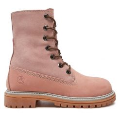 Trapery Lumberjack. Czerwone traperki Lumberjack, bez wzorów, bez obcasa, bez zapięcia. Za 529.99 zł.