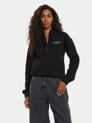 Guess Bluza V4BQ18 KCHX0 Czarny Regular Fit. Czarne bluzy Guess, xxs, z aplikacjami, z syntetyku, bez kaptura. Za 199.99 zł.